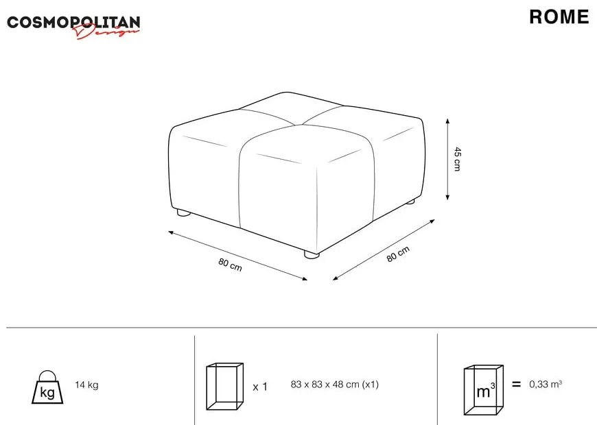 Żółty moduł sofy Rome – Cosmopolitan Design