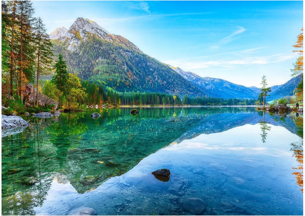Obraz na szkle - Jezioro Hintersee (70x50 cm)