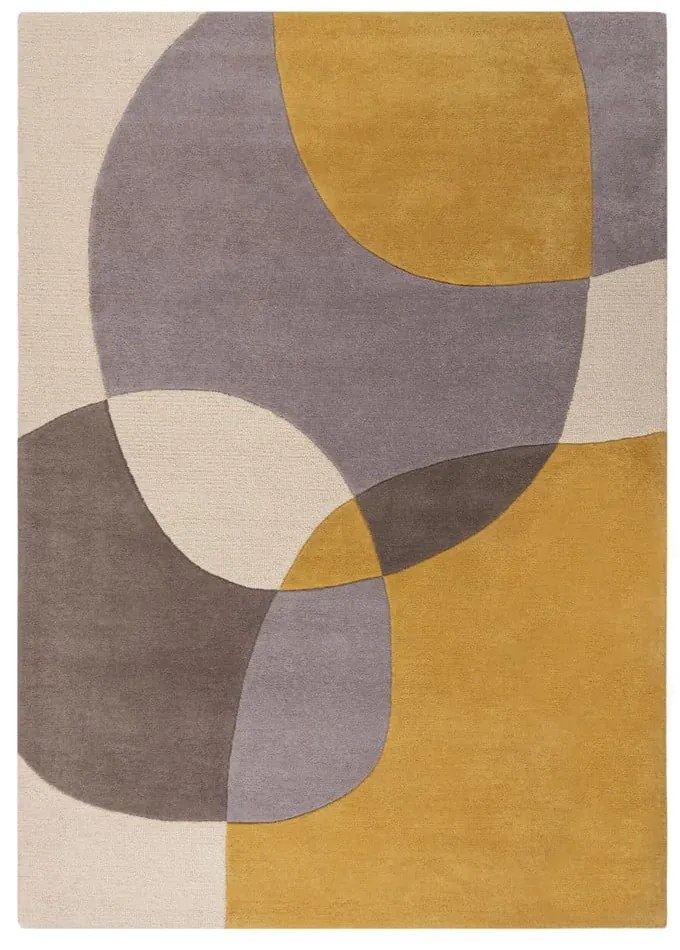 Wełniany dywan w kolorze ochry 230x160 cm Glow – Flair Rugs