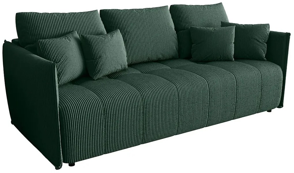 Ciemnozielona sofa rozkładana z funkcją spania F4-N23