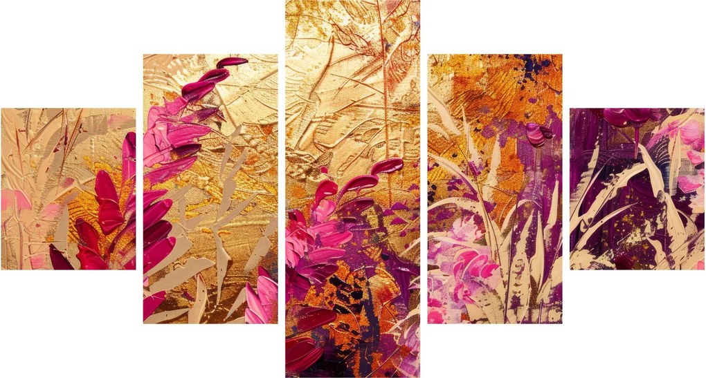 Obraz - Abstrakcyjny obraz kwiatów II. (125x70 cm)