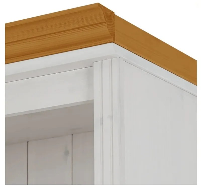 Biały regał z litego drewna sosnowego 370x223 cm Anita – Støraa