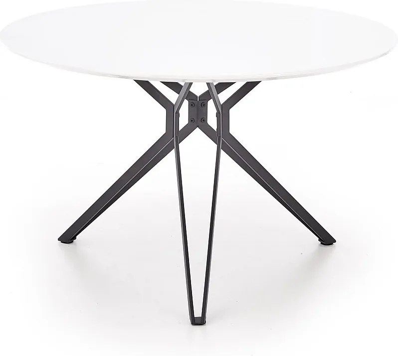 Stół PIXEL 120x120 biały/czarny