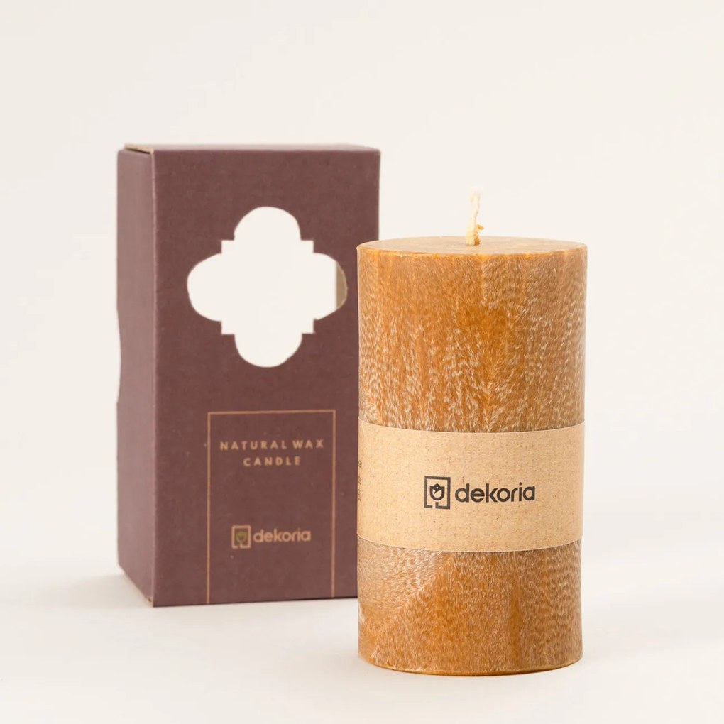 Świeca zapachowa palmowa walec Honey Brown