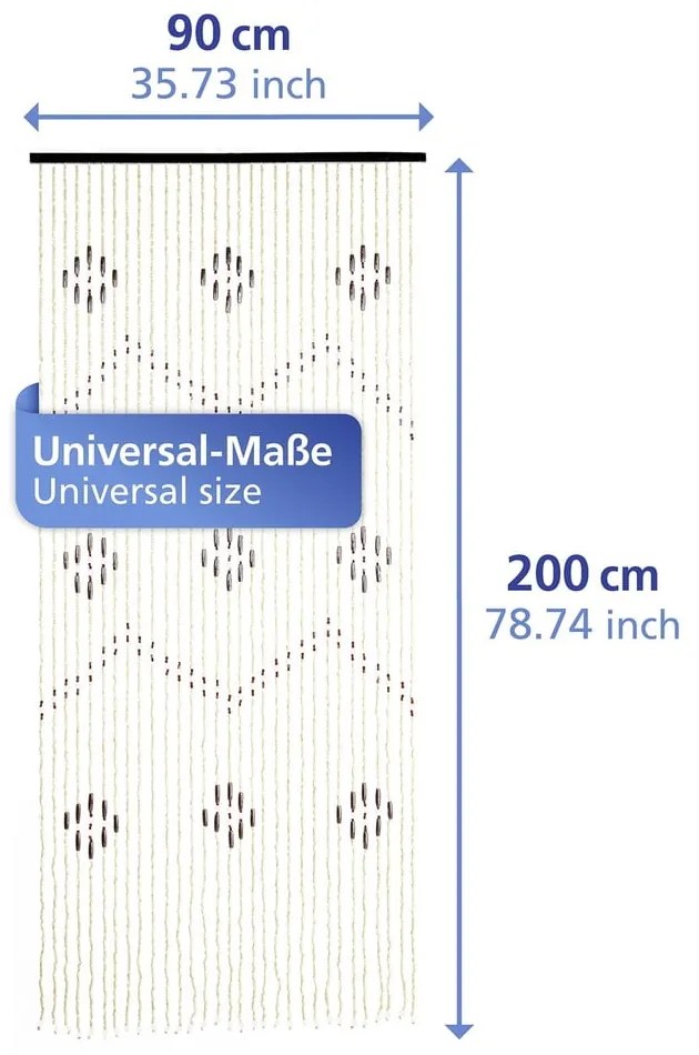 Bambusowa zasłona na drzwi w naturalnym kolorze 90x200 cm – Maximex