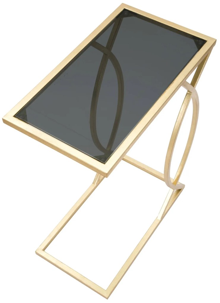 Stolik pomocniczy w stylu glamour, wys. 60 cm