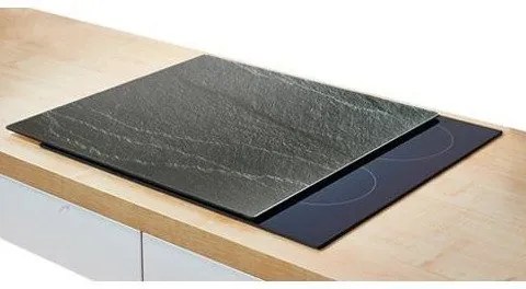 Szklana płyta ochronna ANTHRACITE SLATE na kuchenkę – duża, ZELLER