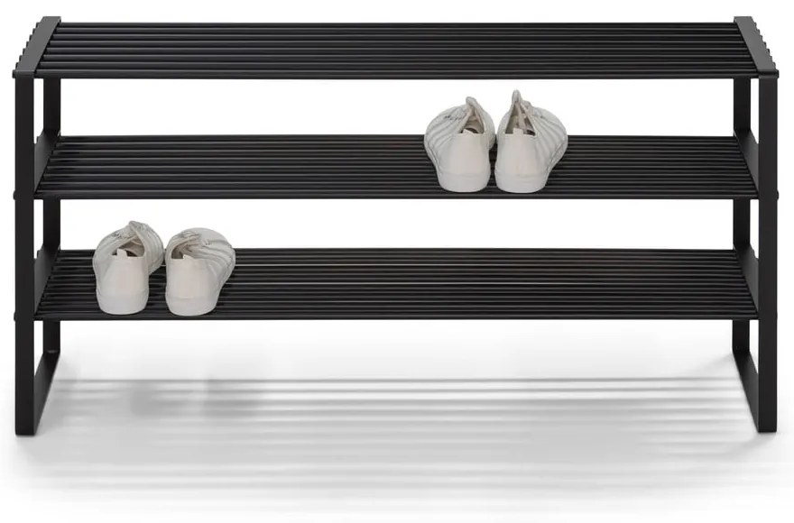 Czarna metalowa szafka na buty 100x48,5x29 cm Rex – Spinder Design