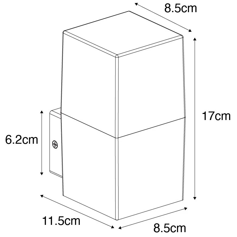 Lampa ścienna zewnętrzna z numerem domu - Denmark
