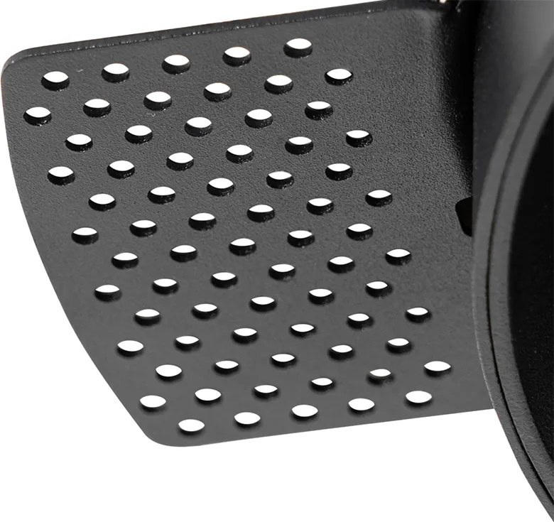 Nowoczesny reflektor wpuszczany czarny GU10 AR111 okrągły bez obramowania - Oneon