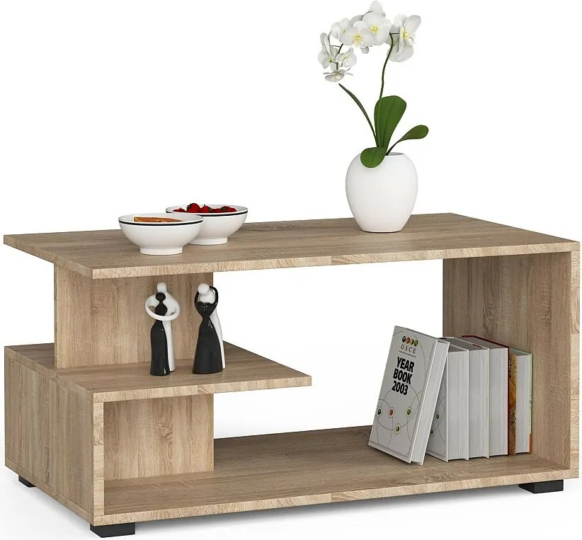 Stolik kawowy AKORD PIN Dąb Sonoma 90 cm kolor Dąb Sonoma mat 90x51x45 cm