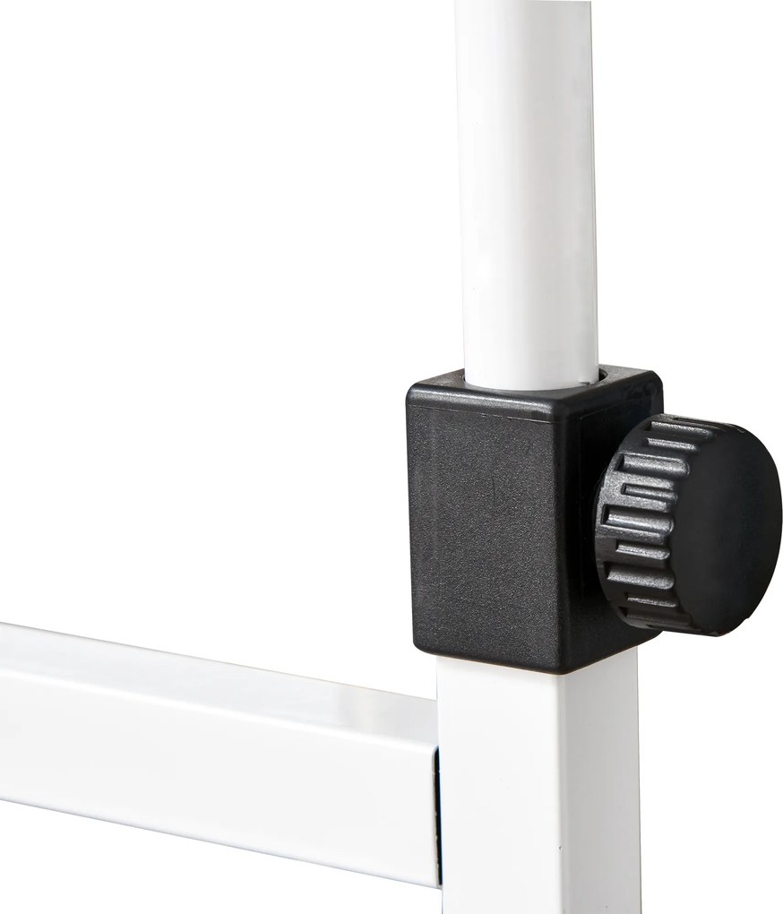 Mobilny Stolik HOMCOM z Regulacją Wysokości i 2 Półkami, Biały