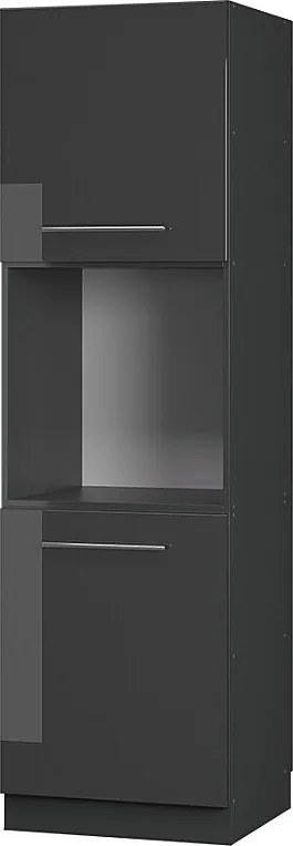 Szafka kuchenna antracyt wysoki połysk 60x58x206.8 fame-line