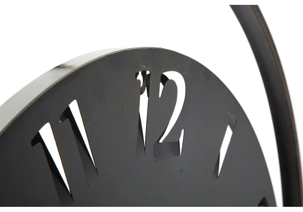 Czarny zegar ścienny Mauro Ferretti Circle, ⌀ 60 cm