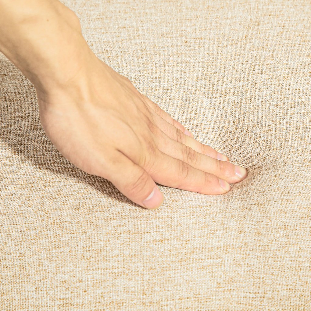 HOMCOM Sofa 2-osobowa z grubą tapicerką, do 360 kg, 179 x 80 x 89 cm, Beżowa