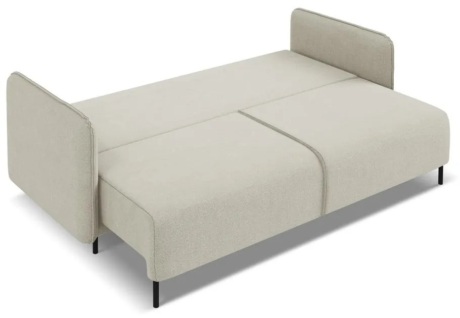 Beżowa rozkładana/ze schowkiem sofa 226 cm Luana – Makamii