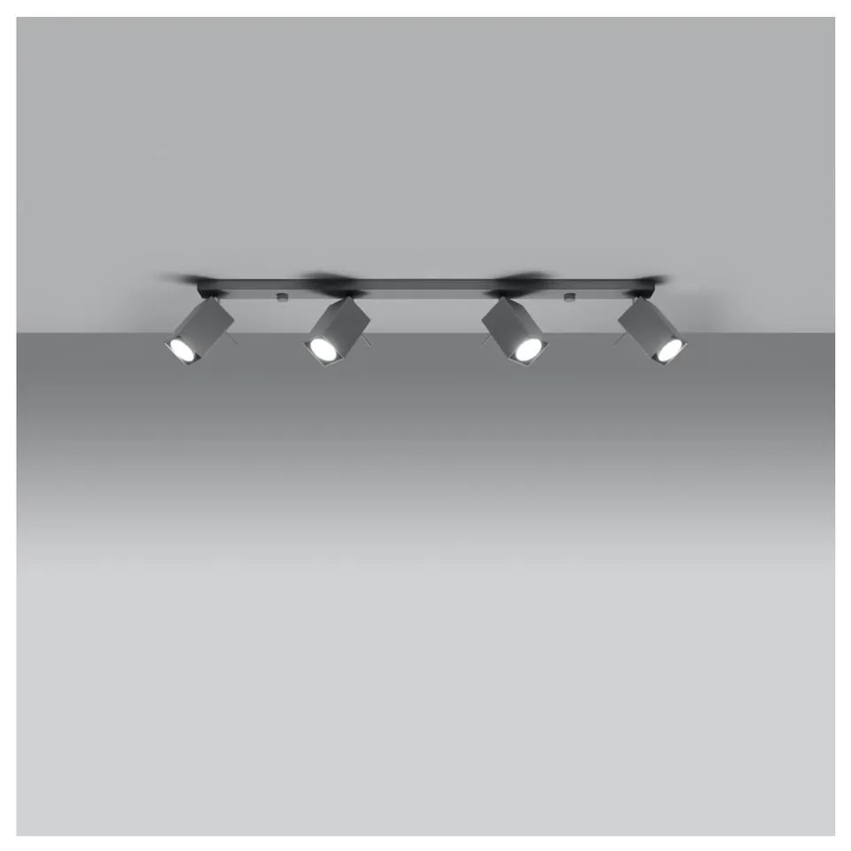 Szara lampa punktowa 6x80 cm Toscana – Nice Lamps