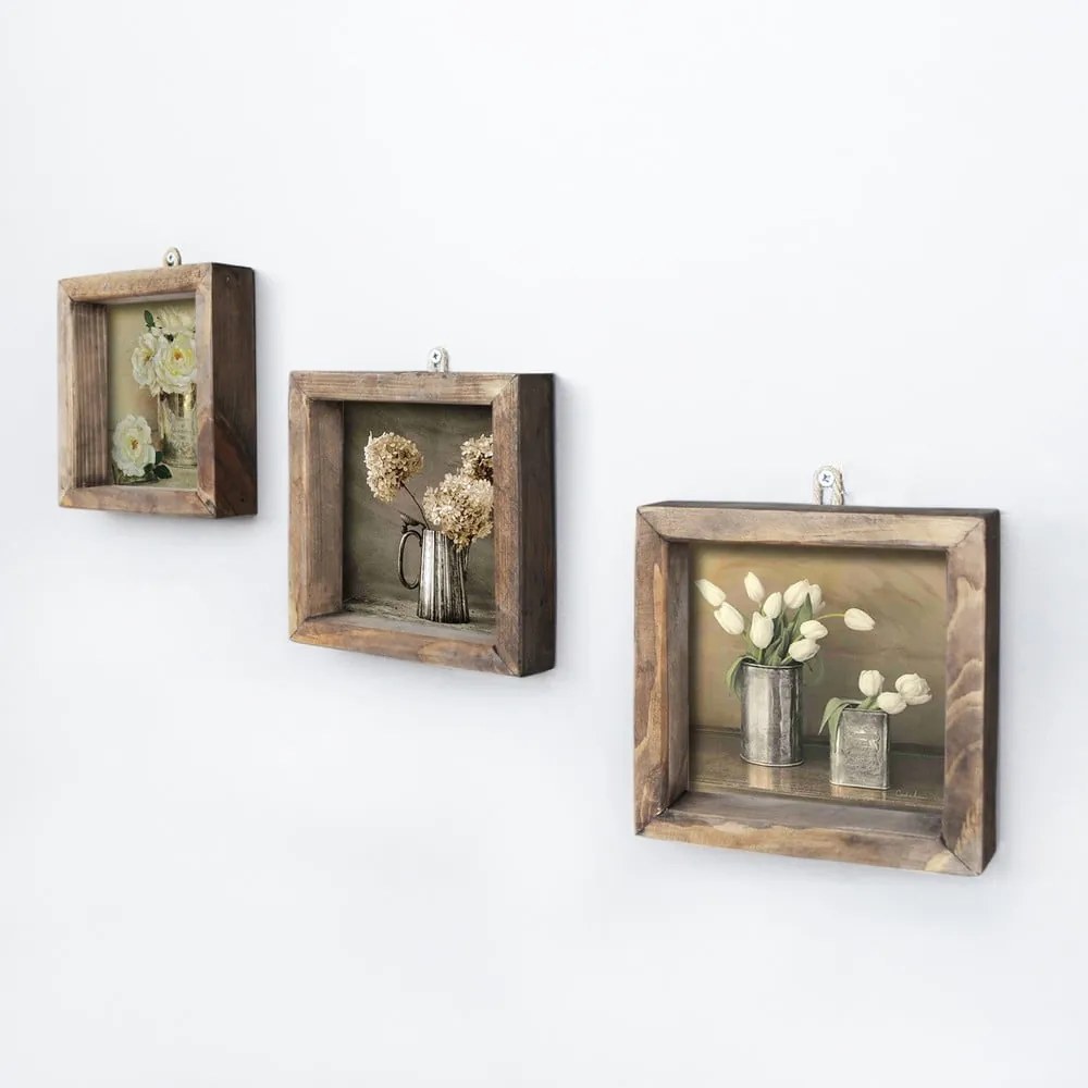 Obrazy zestaw 3 szt. 15x15 cm – Wallity