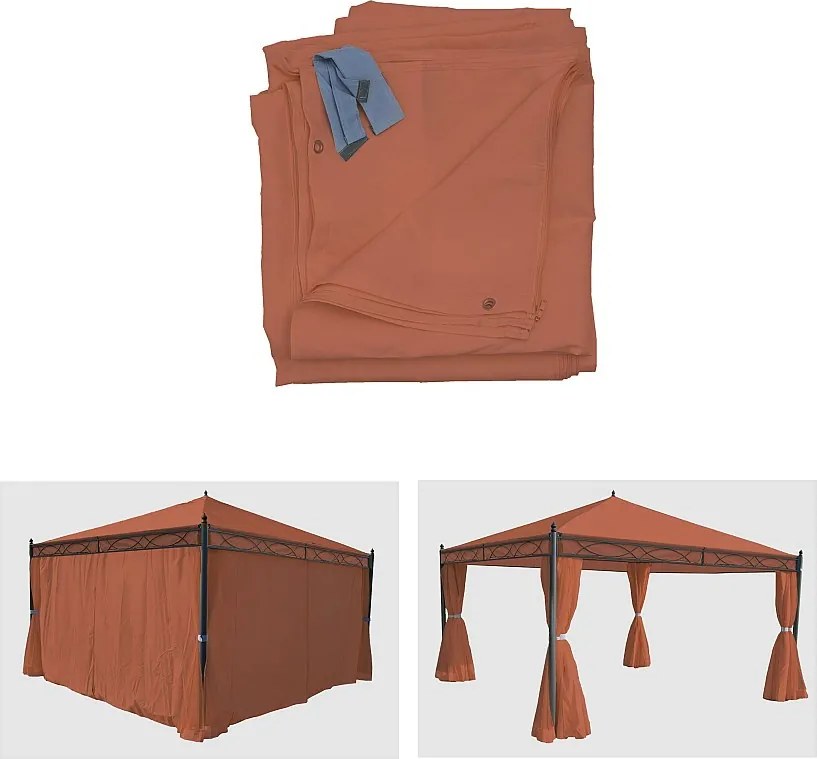 Pergola boczna Calpe III (zestaw 4 sztuk),  terakota-brązowy