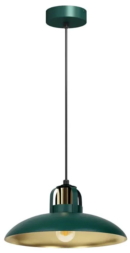 Zielona lampa wisząca industrialna - K483-Ramona