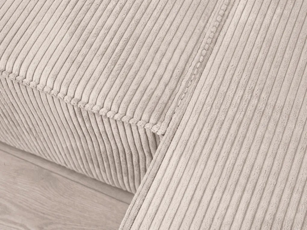 PROMOCJA Jasnobeżowy zestaw wypoczynkowy w kształcie U SMART COSARO 295x140 cm II jakość