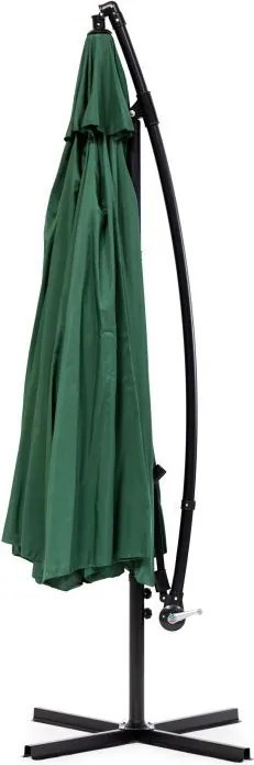 Duży parasol ogrodowy na wysięgniku SL-UM002B, składany, zielony