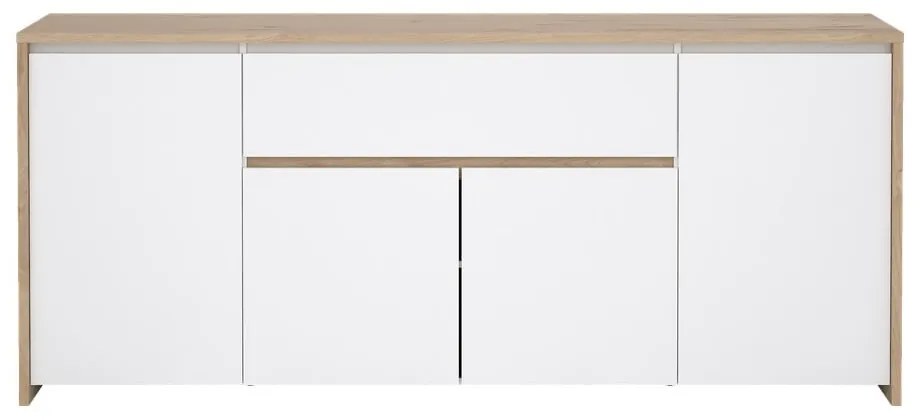Biało-naturalna komoda w dekorze dębu 197x84x48 cm Next – Tvilum