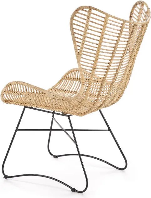 Designerski fotel rattanowy na płozach Indiana