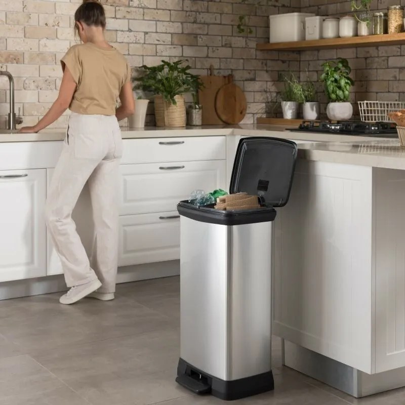 Curver Kosz na śmieci z pedałem DECO BIN, 23 + 23 l