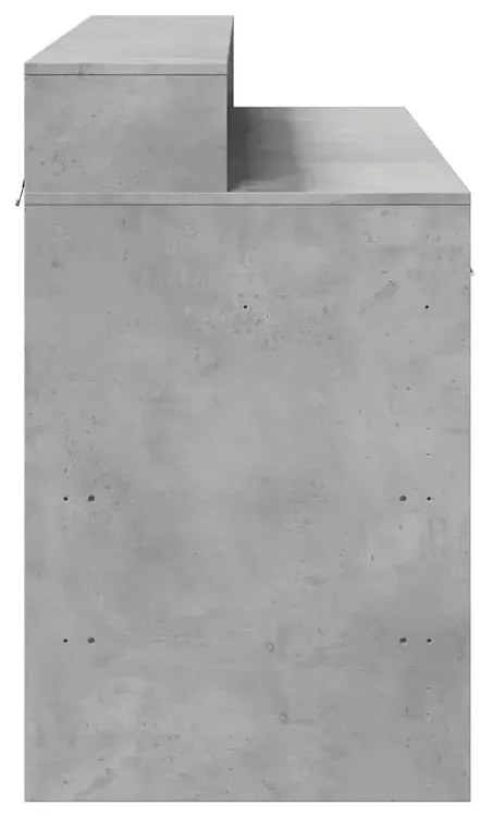 Biurko podświetlane 120 cm betonowa szarość E6-G90