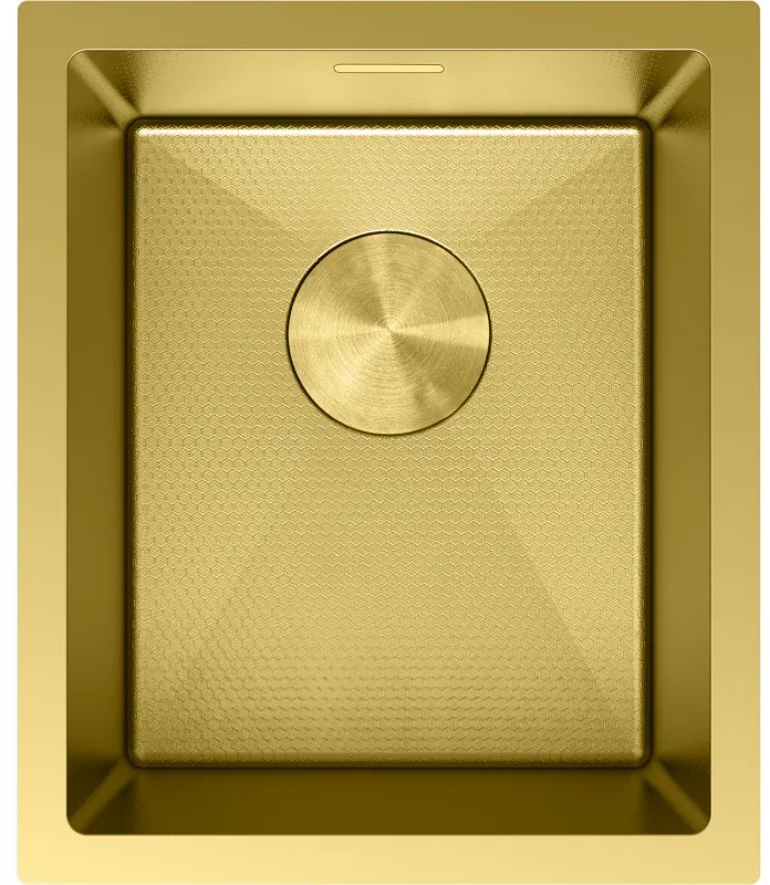 Mexen Trixo zlewozmywak stalowy 1-komorowy 370 x 440 mm, złoty HC - 6412371000-55HC