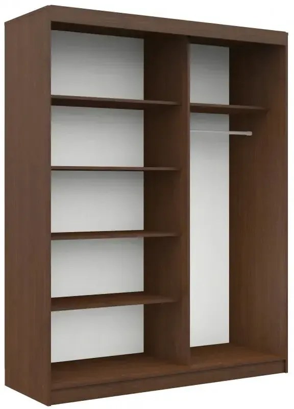 Klasyczna szafa przesuwna wenge M8-P45