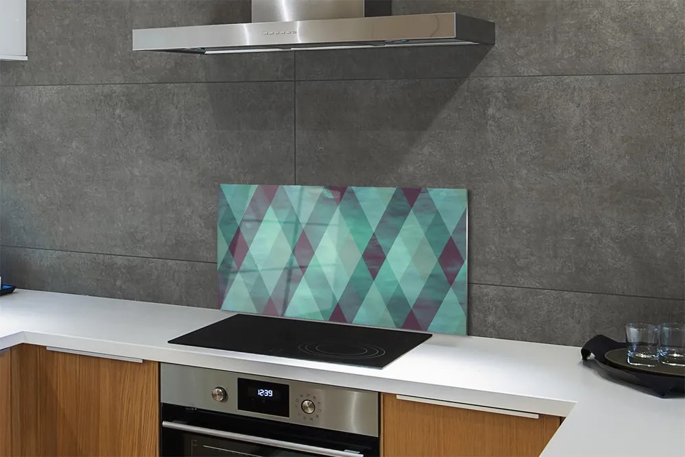 Szklany Panel Modernistyczny Wzór Diamentów