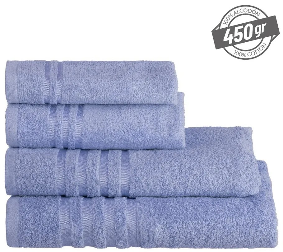 Niebieski bawełniany ręcznik frotte 50x100 cm Simple – Casa Selección