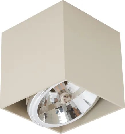 Nowoczesny kinkiet beżowy, regulowany, oprawka G9 - Box