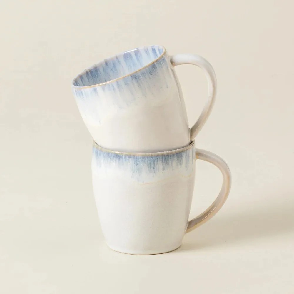 Biało-jasnoniebieski kamionkowy kubek 440 ml Brisa – Costa Nova