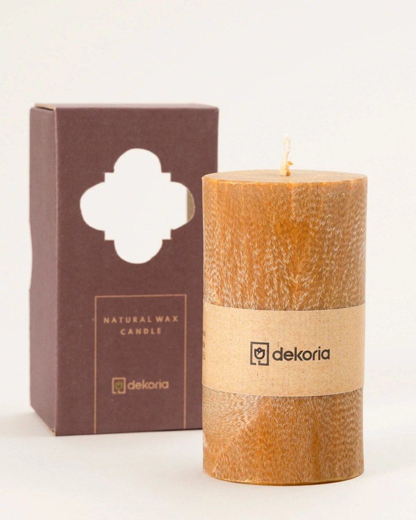 Świeca zapachowa palmowa walec Honey Brown