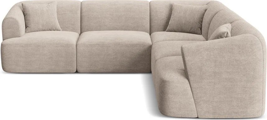 Jasnobrązowy sztruksowy narożnik Campi – Cosmopolitan Design