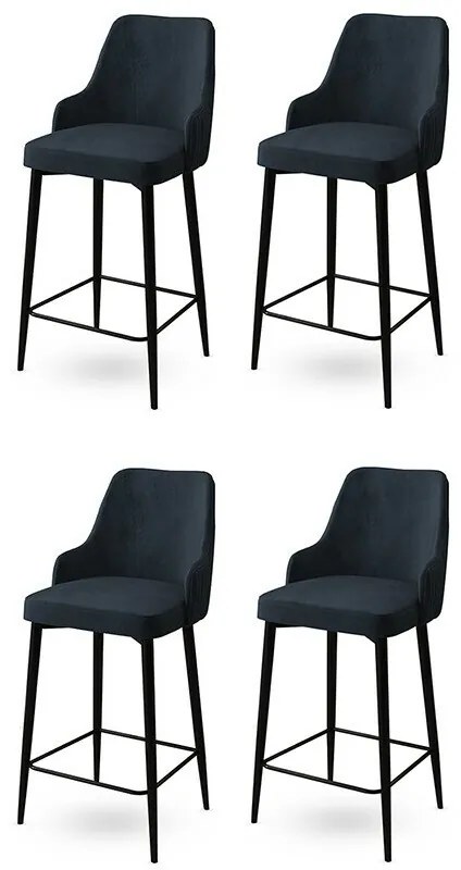 Zestaw krzeseł barowych Enox Cappuccino and Black, 4 szt., 4 szt.