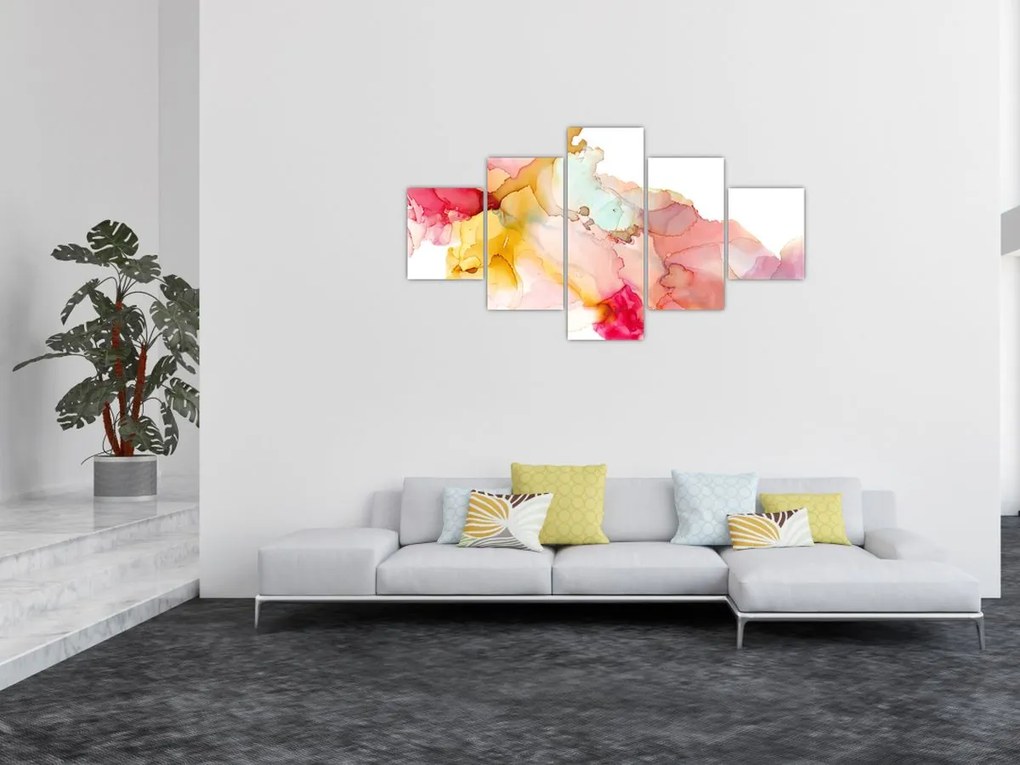 Obraz - Atramentowa abstrakcja (125x70 cm)