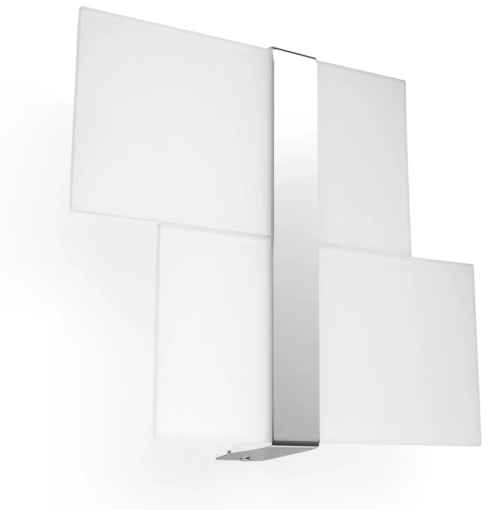 Designerski Szklany Kinkiet Popielaty E727 G8-H93