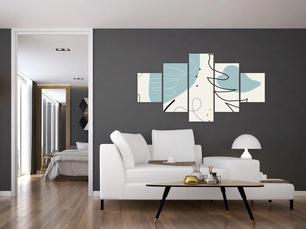 Obraz - ilustracja liścia (125x70 cm)