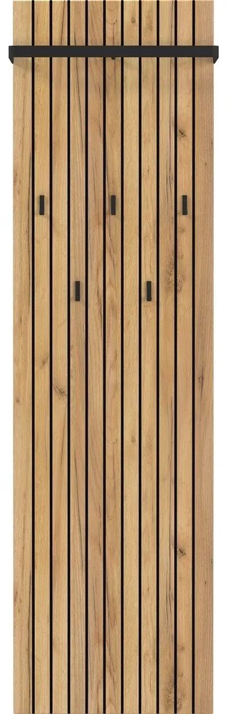 Wieszak ścienny w dekorze dębu w naturalnym kolorze 46 cm Libbiano – Germania