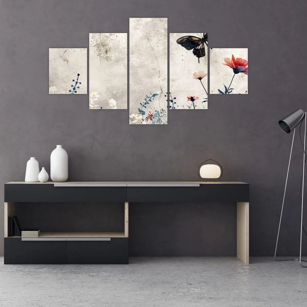 Obraz - Łąka w betonie (125x70 cm)