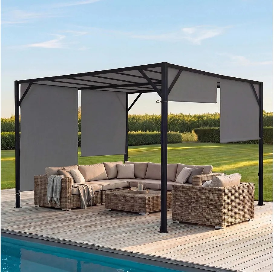 Pergola Beja szary, 4x4m