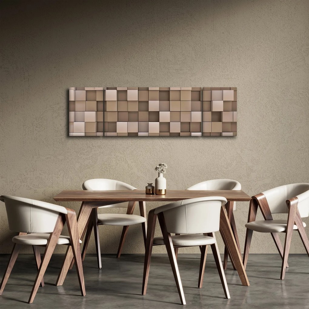 Obraz - Beżowe kostki (170x50 cm)