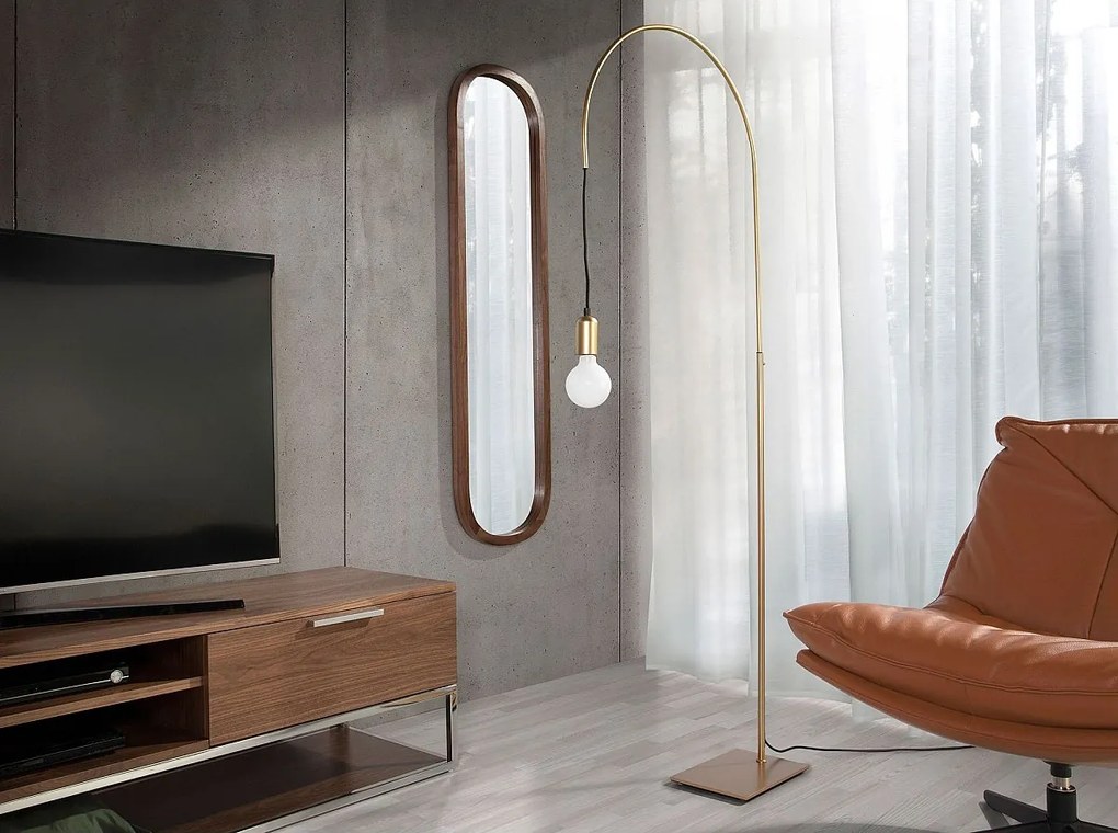 Owalne lustro ścienne z orzecha włoskiego 3234 ANGEL CERDA