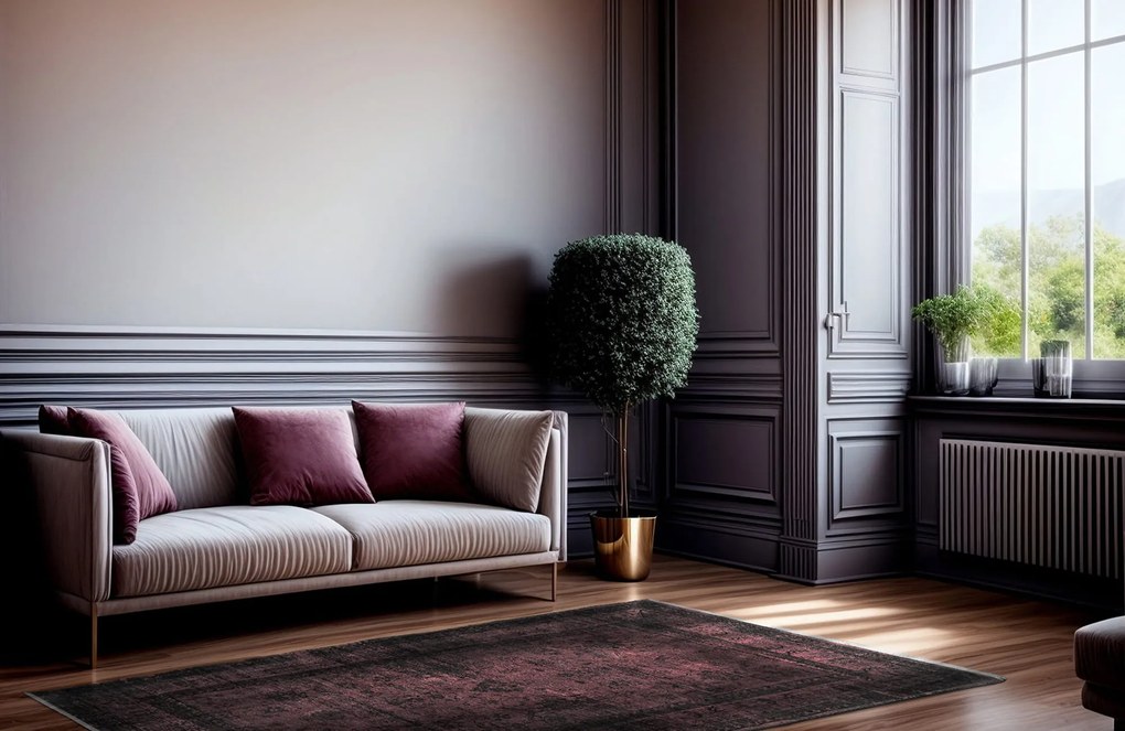 Dywan vintage Armand bordowy 155 cm x 225 cm