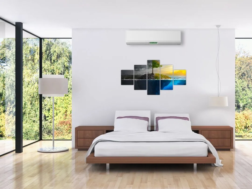 Obraz przedstawiający dwie strony (125x70 cm)