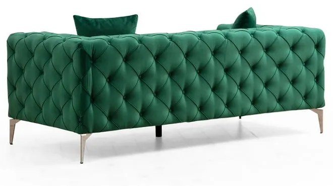 Ciemnozielona aksamitna sofa 197 cm Como – Artie